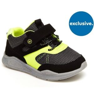 Brand New Stride Rite Azaria Black Neon Toddler Sneaker Size 8 M/W Medium Wide
